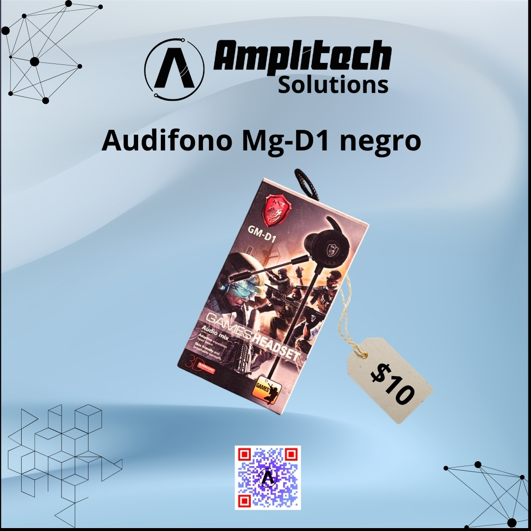 Audífonos Gamer In-Ear MG-D1 Negro y Rojo con Micrófono