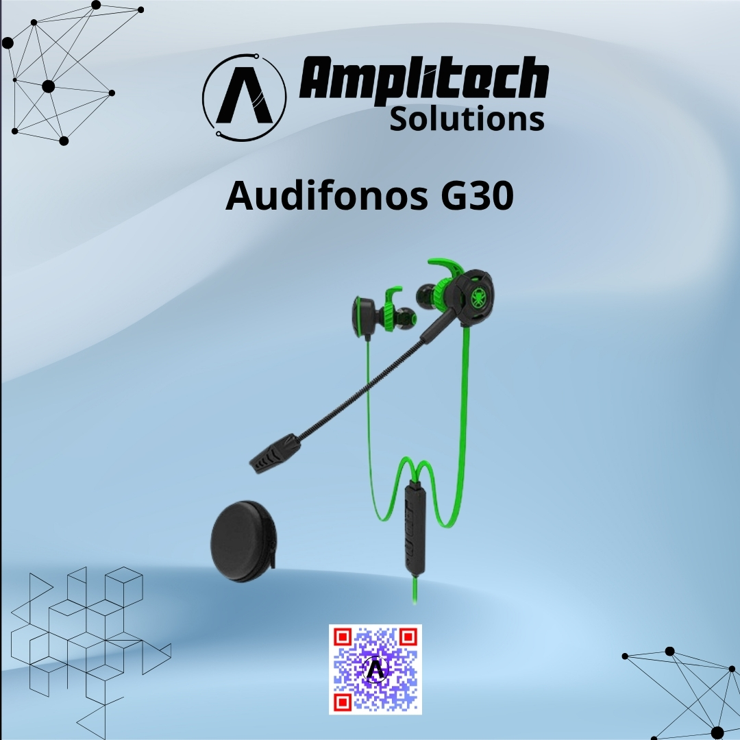 Audífonos Gamer In-Ear G30 con Micrófono Dual y Estuche