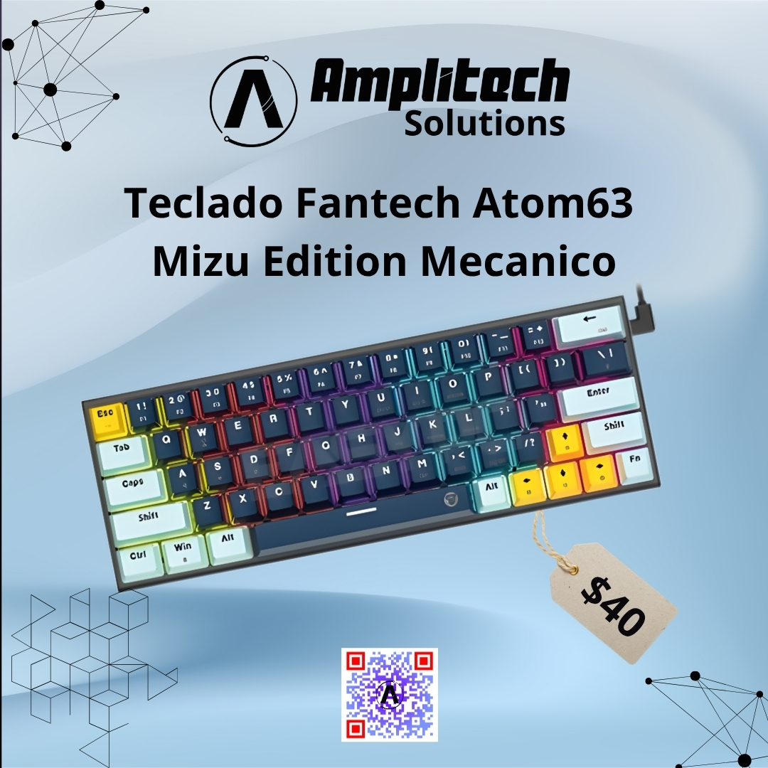 Teclado Mecánico Gamer Fantech Atom63 Mizu Edition