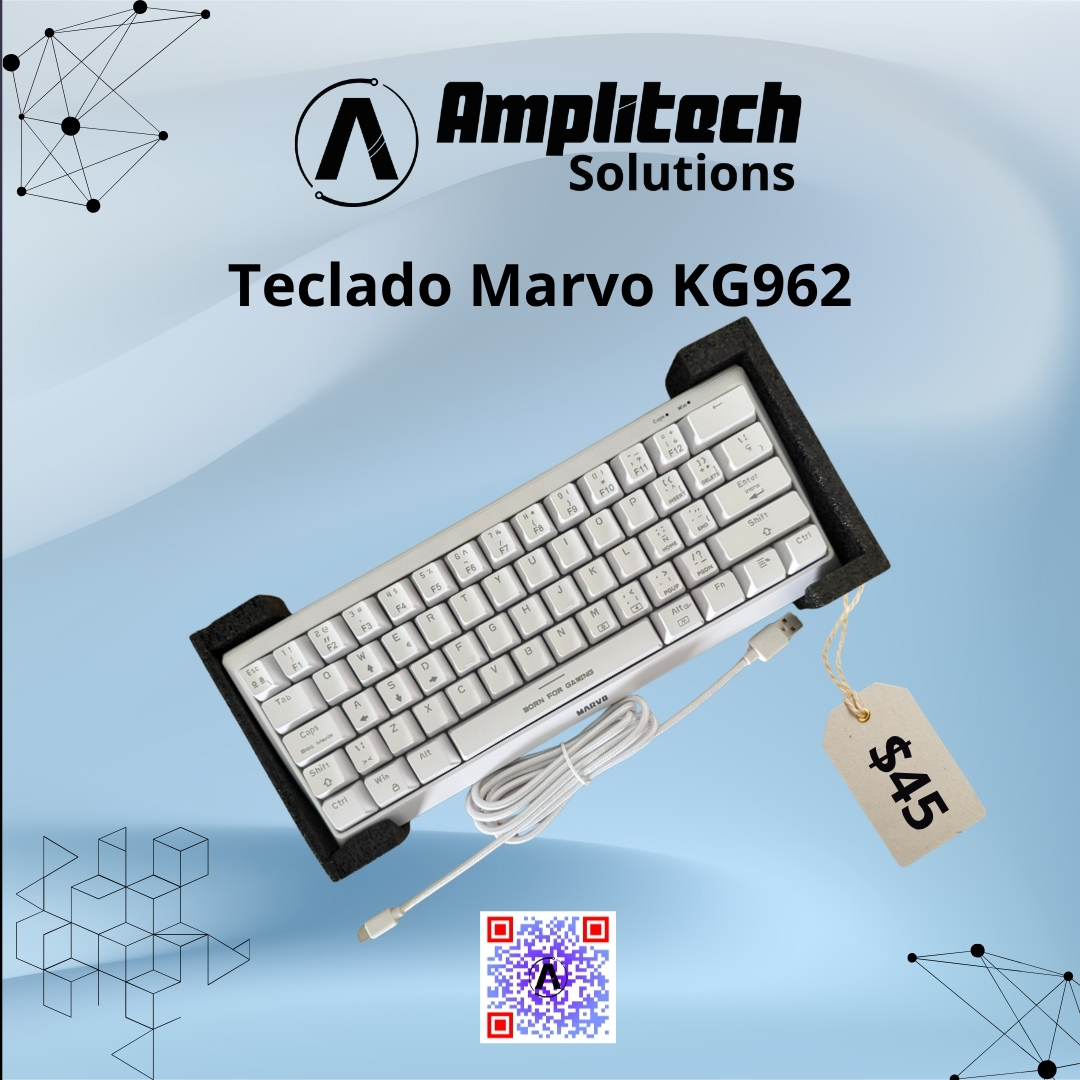 Teclado Mecánico Gamer Marvo KG962 Blanco