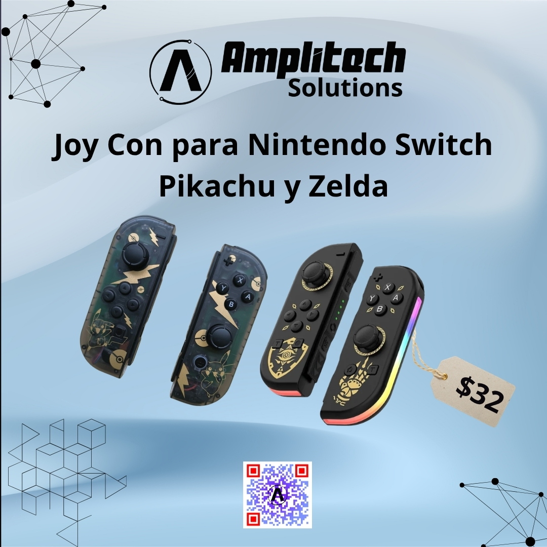 Controles Joy-Con Inalámbricos para Nintendo Switch Pikachu y Zelda