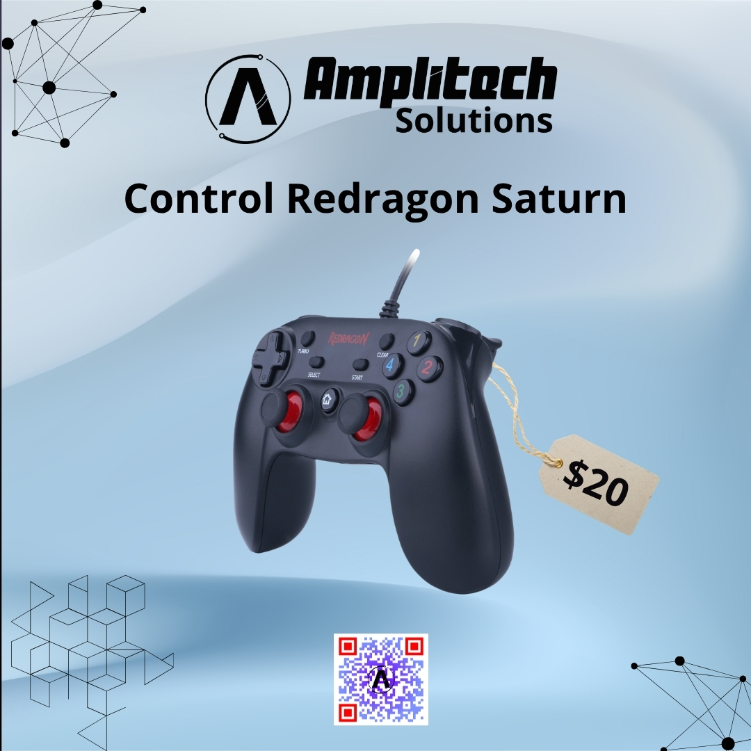Control Mando Alámbrico USB Redragon Saturn para PC y PS3