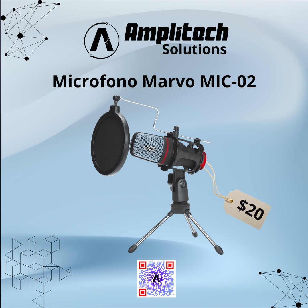 Micrófono Condensador USB Gamer y Streaming Marvo MIC-02