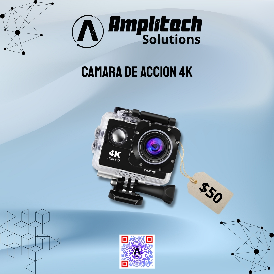 Cámara de Acción Deportiva 4K Ultra HD Sumergible