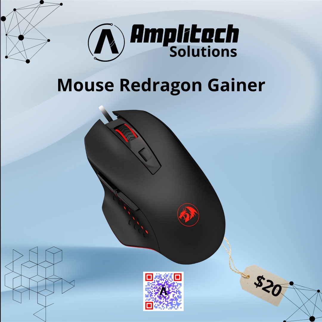 Mouse Gamer Redragon Gainer RGB con Cable