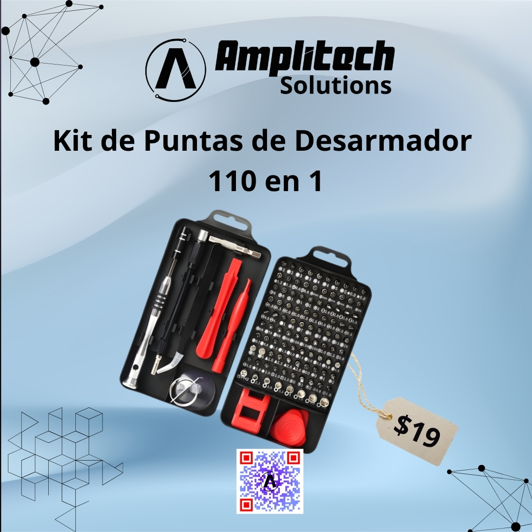 Kit de Desarmadores de Precisión 110 en 1 para Electrónica