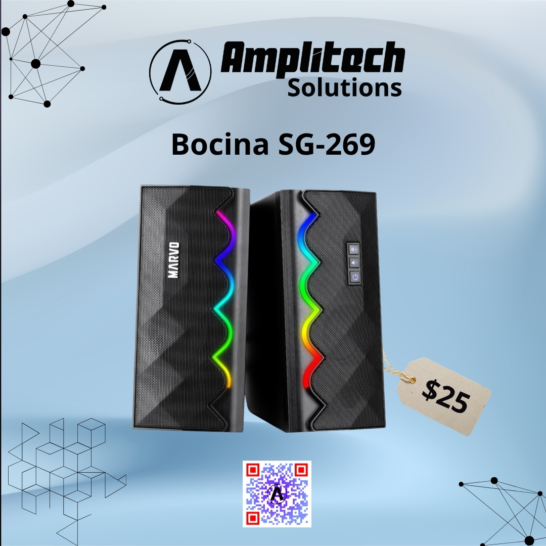 Bocinas Gamer Marvo SG-269 Estéreo con Iluminación LED