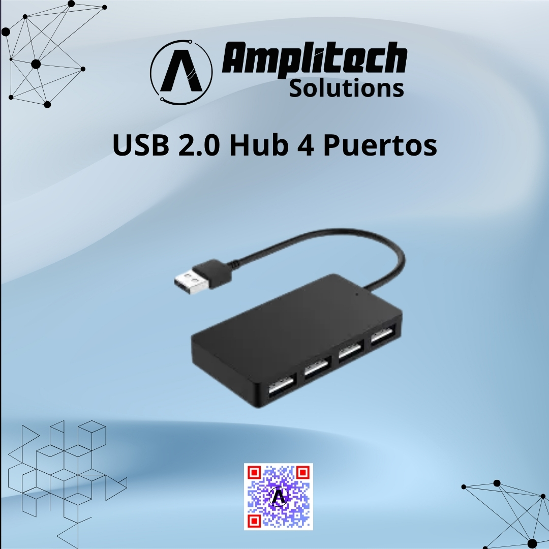 Hub USB 2.0 de 4 Puertos Expansor para Computadora