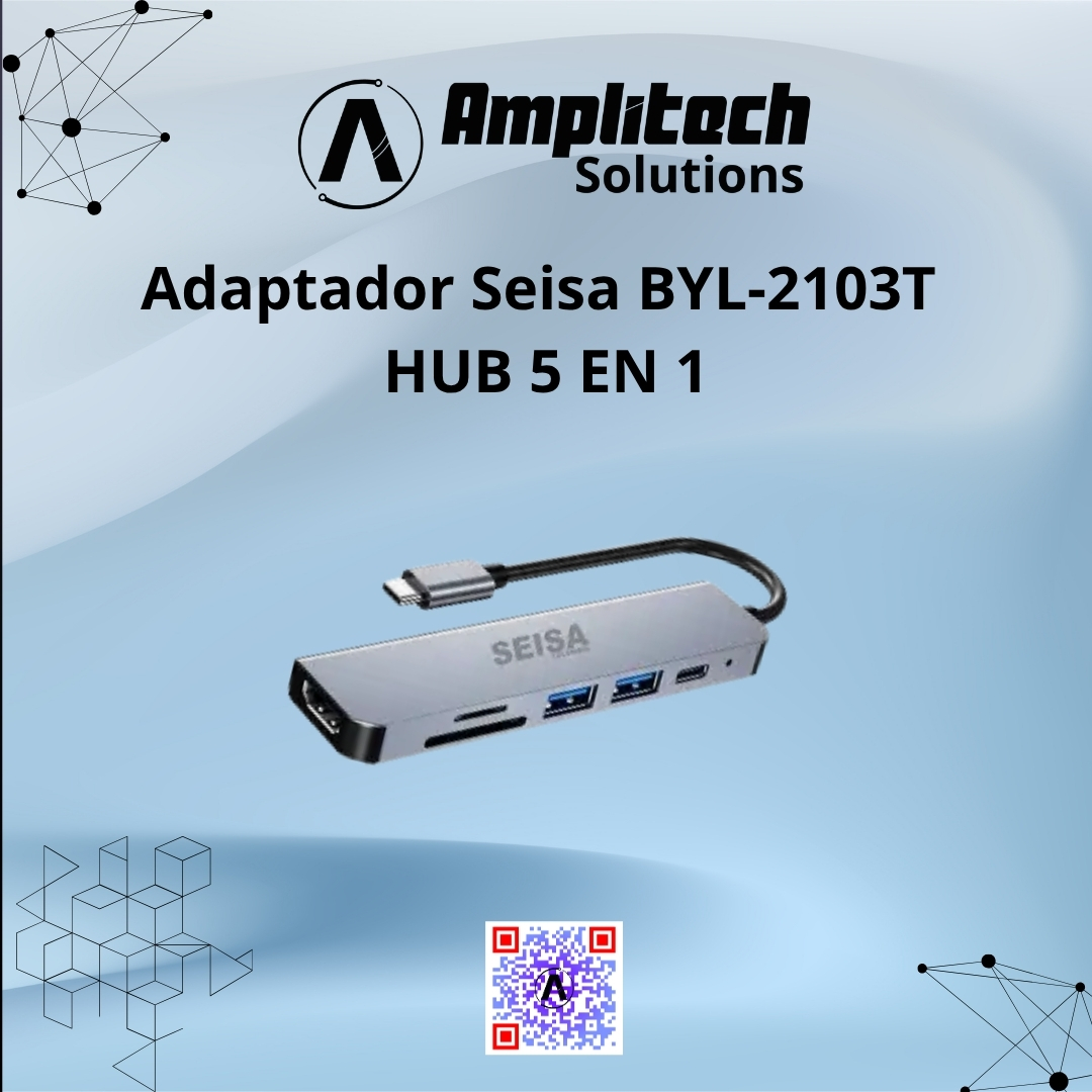 Adaptador Hub USB-C 5 en 1 Seisa BYL-2103T