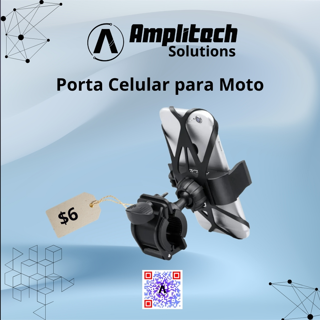 Soporte Porta Celular Antivibración para Manubrio de Moto